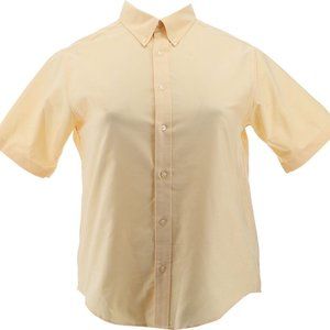 NWT LANDS' END BOY'S SOLID OXFORD SHIRT COLOR CHAMOIS 18H‎ (HUSKY)